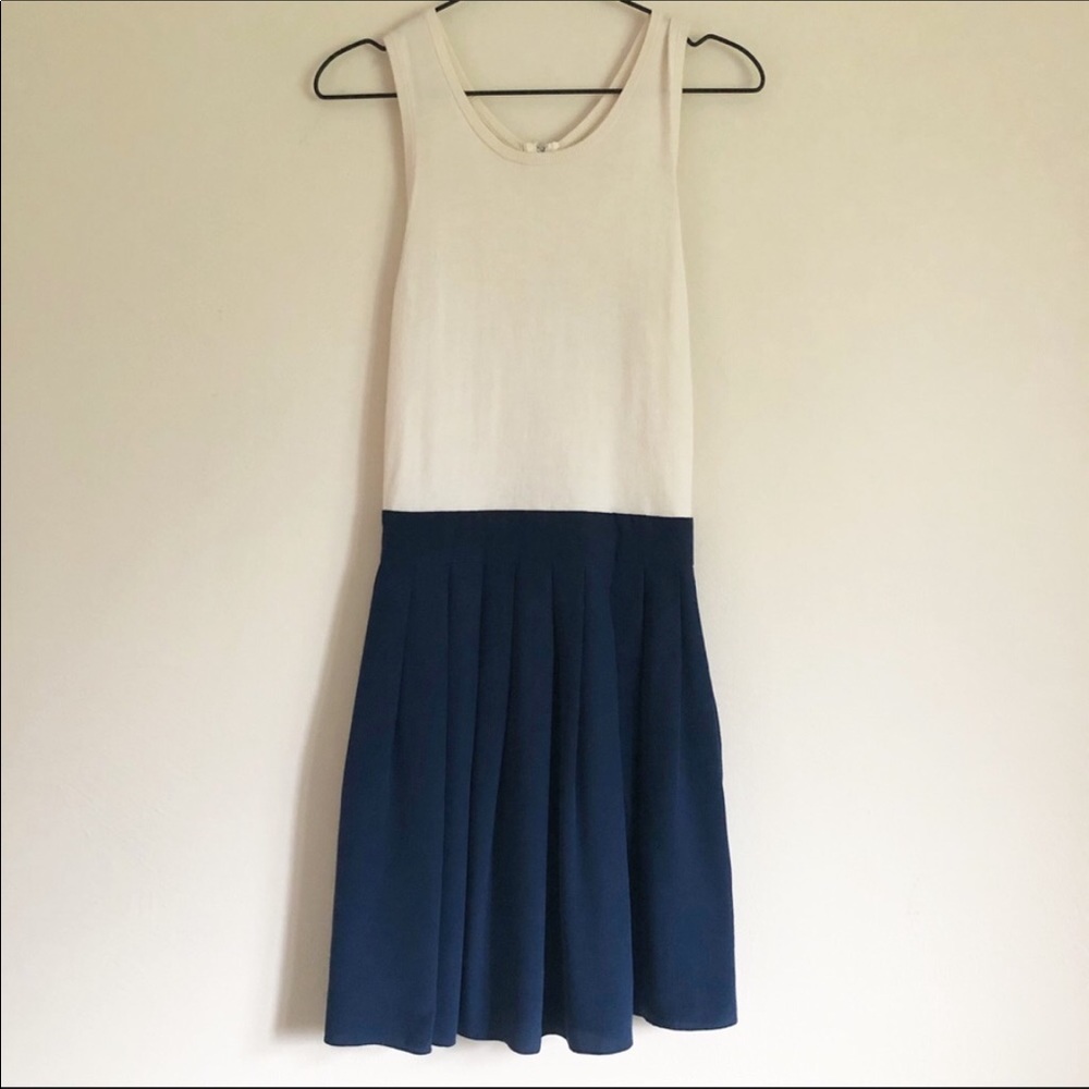 Shoshanna Knit Silk Contrast Dress